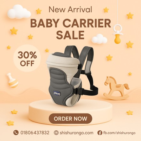 Chicco Baby Carrier Bag Ash – Comfortable, Ergonomic & Safe for Newborns and Toddlers